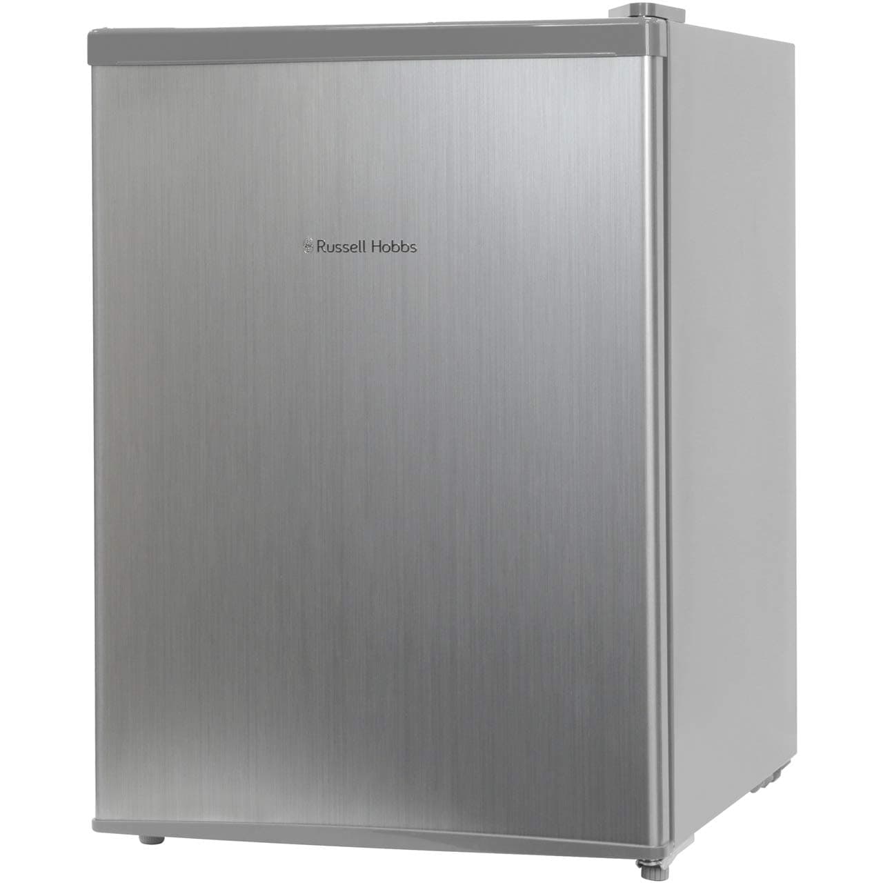 Russell Hobbs RHTTF67SS 66 Litre Reversible Doors Table Top Mini Fridge, Stainless Steel Effect, silver [Energy Class F]