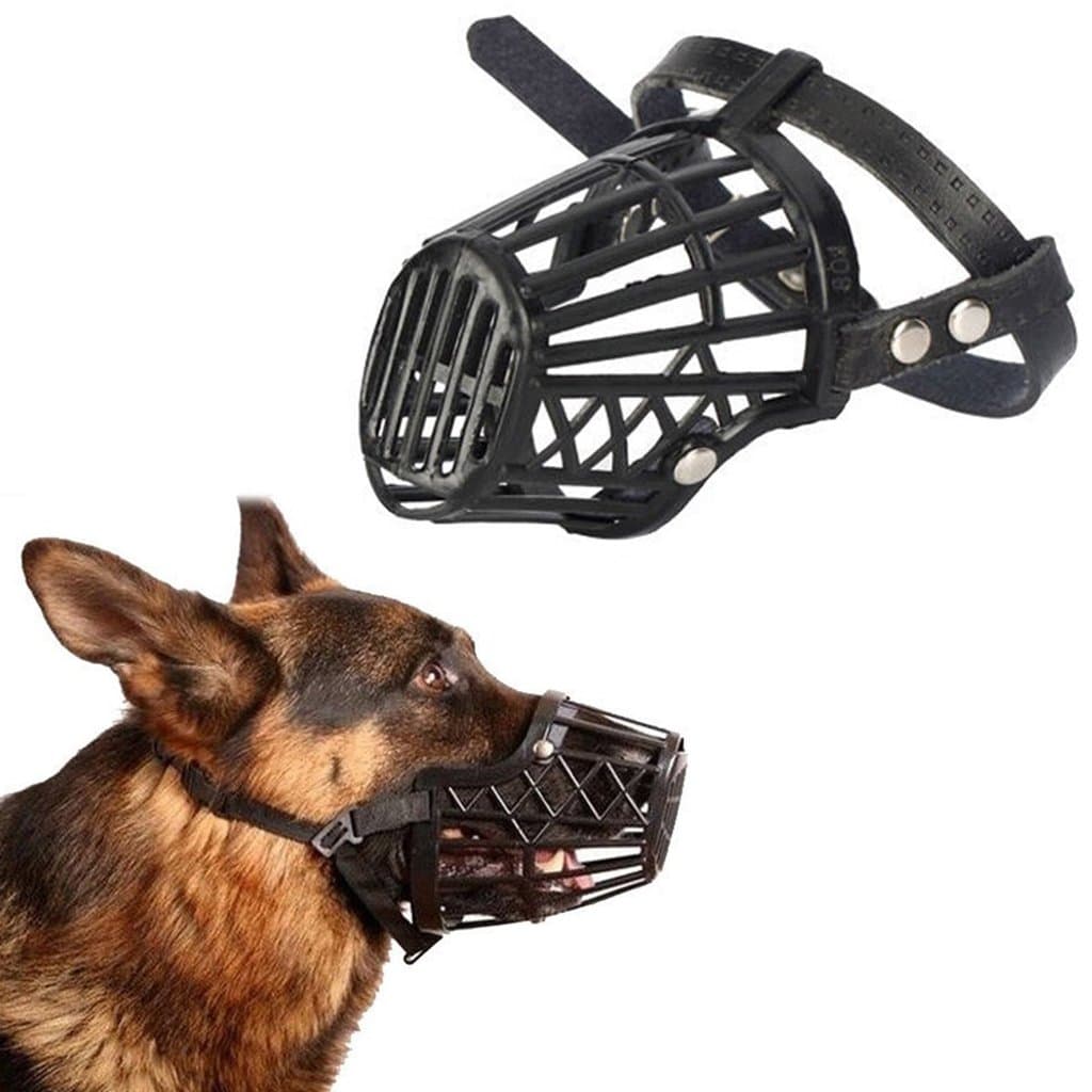 Sage Square Adjustable Strap Muzzle - Ensure Pet Safety & Comfort, Prevent Biting - Perfect for Medium-Sized Dogs, Ideal for Walks, Training & Grooming, Promote Dog's Well-being (Black Medium) (Design 1, Medium)