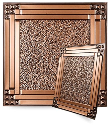 uDecor Genoa Antique Copper 2 ft. x 2 ft. Lay-in or Glue Up Ceiling Tile (Box of 10)
