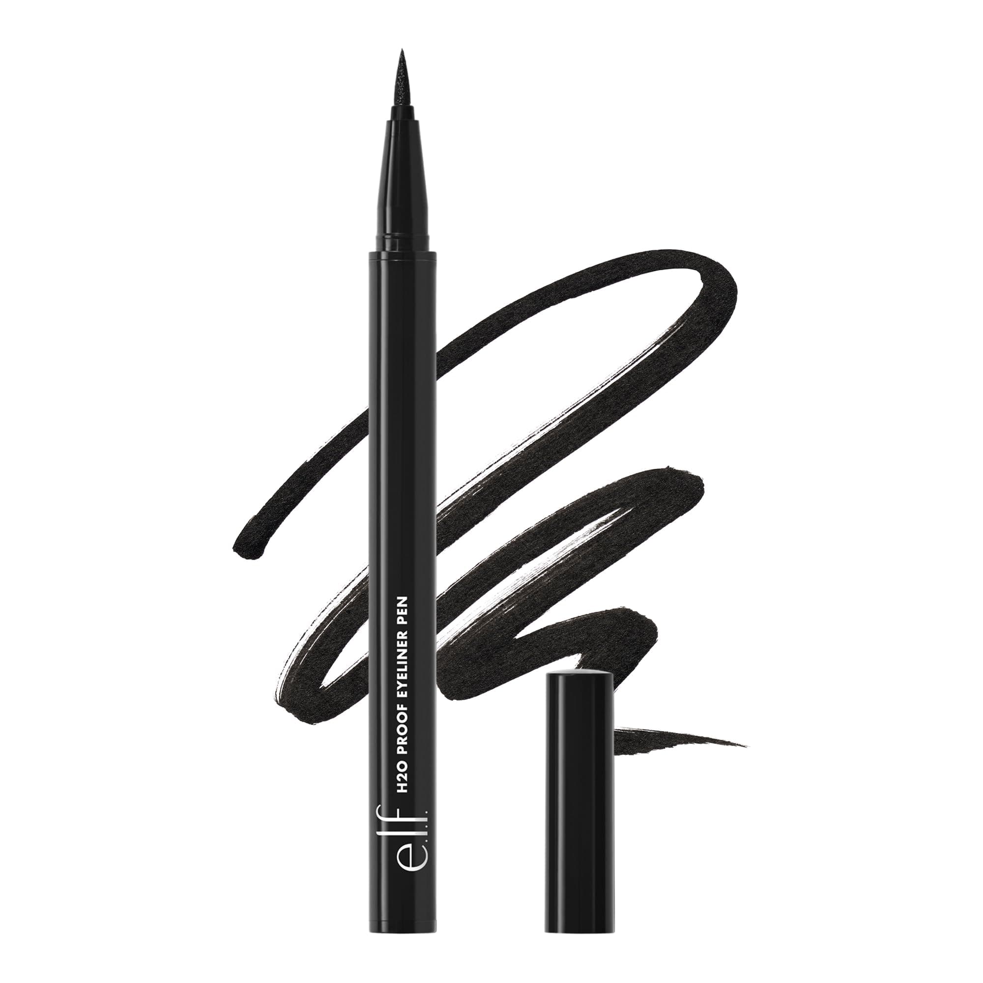 H2O Proof Eyeliner Pen, Felt Tip, Waterproof, Long-Lasting, High-Pigmented Liner For Bold Looks, Vegan & Cruelty-Free, Jet Black. 0.02 Fl Oz