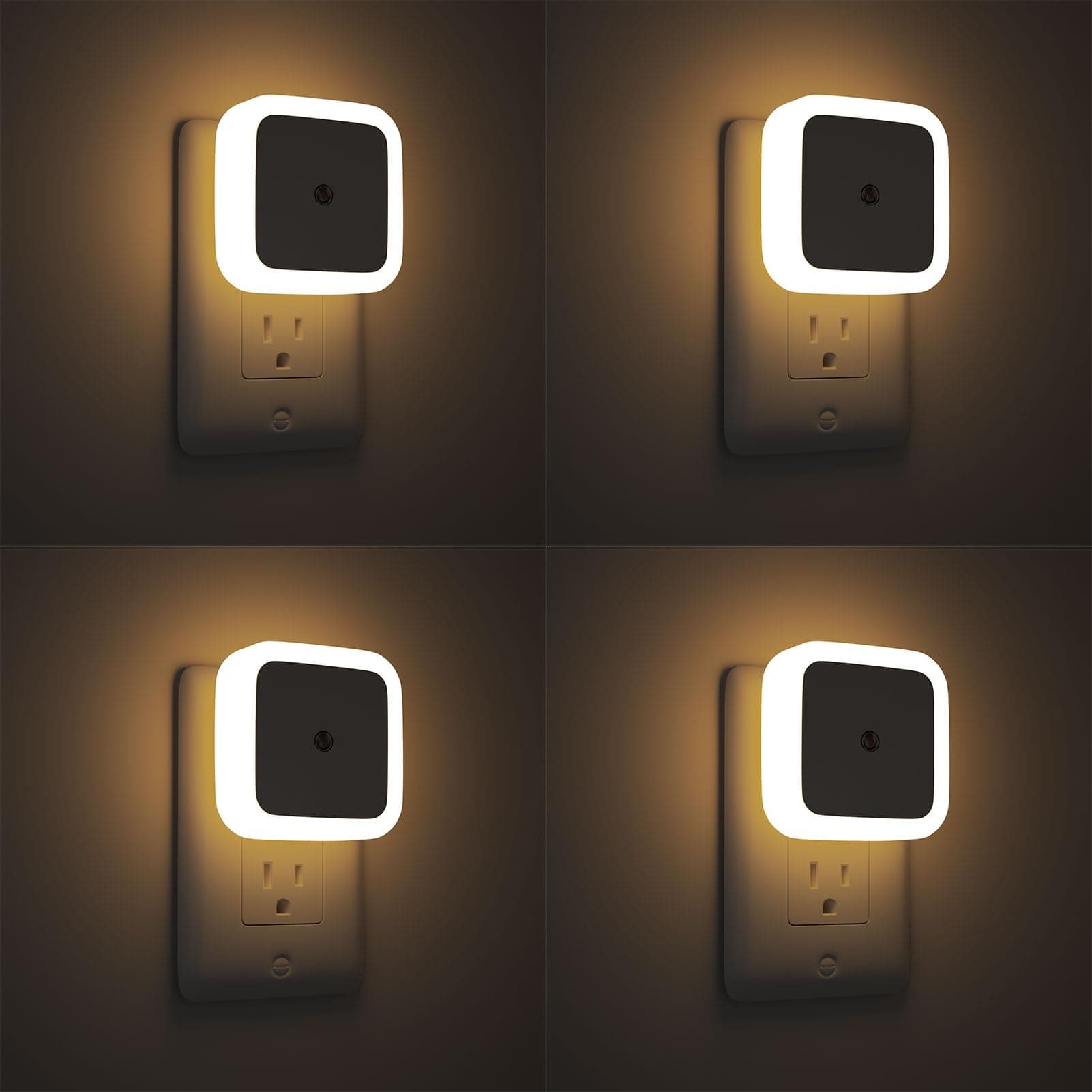 Sujeet Night Light, Night Lights Plug into Wall 4-Pack, Nightlight Plug in Night Lights, Dusk to Dawn Night Lamp Led Night Light for Bedroom, Bathroom, Hallway Warm White
