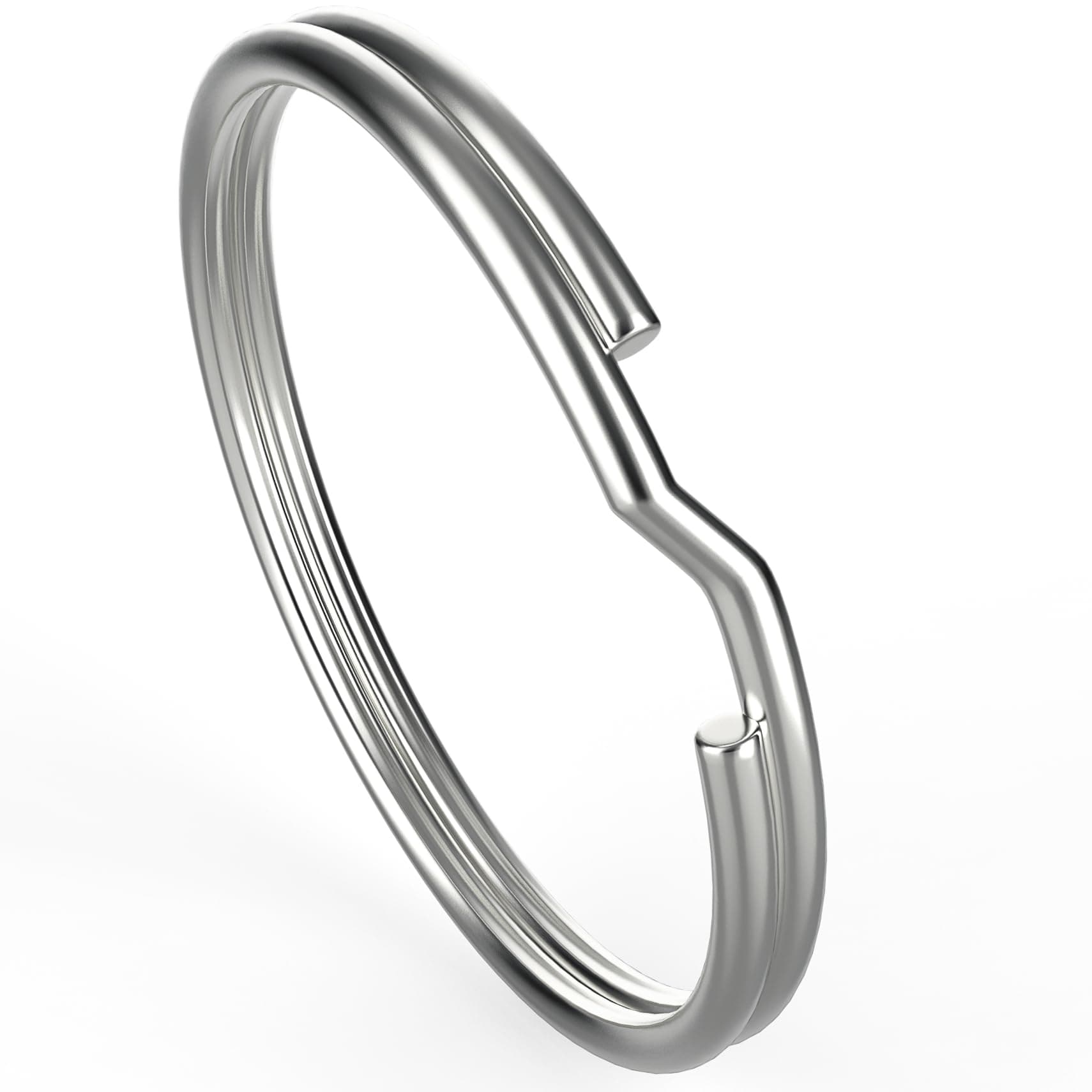 Key Ring/Key Chain, 50 Pack 1.25 inches 32mm Split Round Metal Silver Keyring for Home/Car/Outdoor/Arts/Lanyards/CraftsKeys Organization