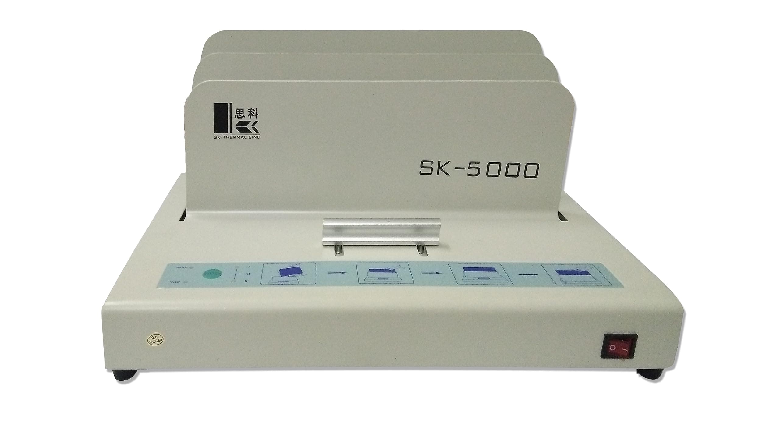 Namibind SK-5000 Thermal Binding Machine A4 Thermal Binder Easy Operated with Metallic Body Bind up to 350 Papers at Once Multi-Use Binder and Complementary 25 Folder (Ecru White)