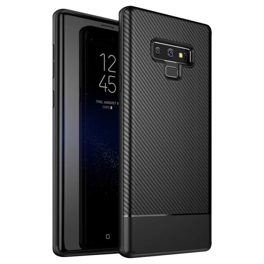 Galaxy Note 9 Case, Carbon Fiber Design TPU Ultra Thin Flexible Cover Shock Absorption Scratch Proof Anti-Slip Protective Case Cover for Samsung Galaxy Note 9