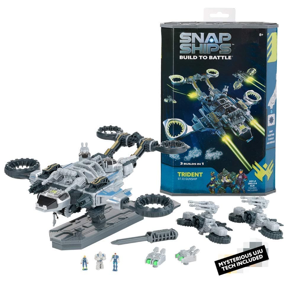 Snap Ships — Trident ST-33 Gunship — Building Construction Toy for Custom Building and Battle Play — for Ages 8+