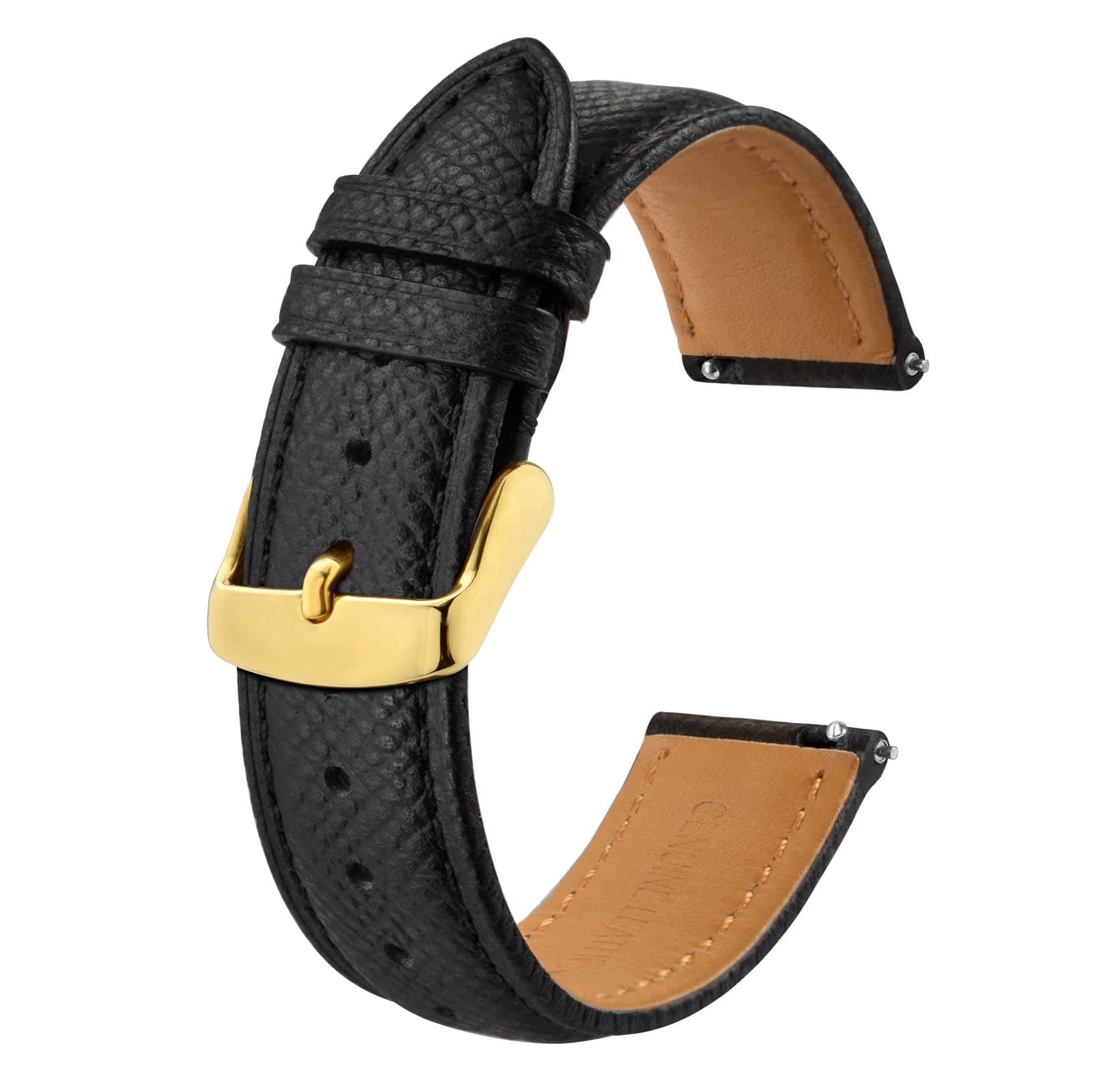 Watch Straps with Quick Release, Texture Leather Watchbands for Men Women, 18mm 20mm 22mm