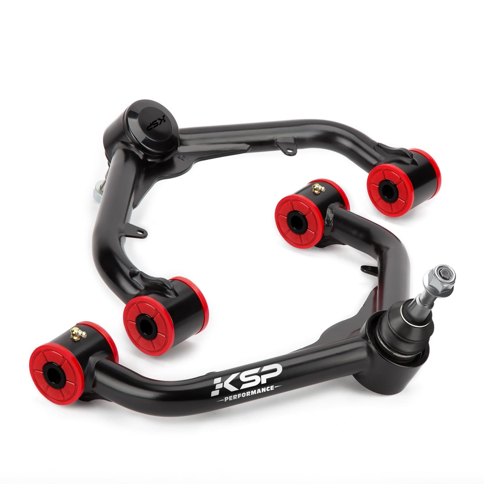 KSP PERFORMANCE 2"-4" Upper Control Arm for Silverado Sierra 2500 3500 2000-2010, Adjustable Tubular Suspension Arms Compatible with Chevrolet GMC After 2-4inch Lift (Package of 2 Black)