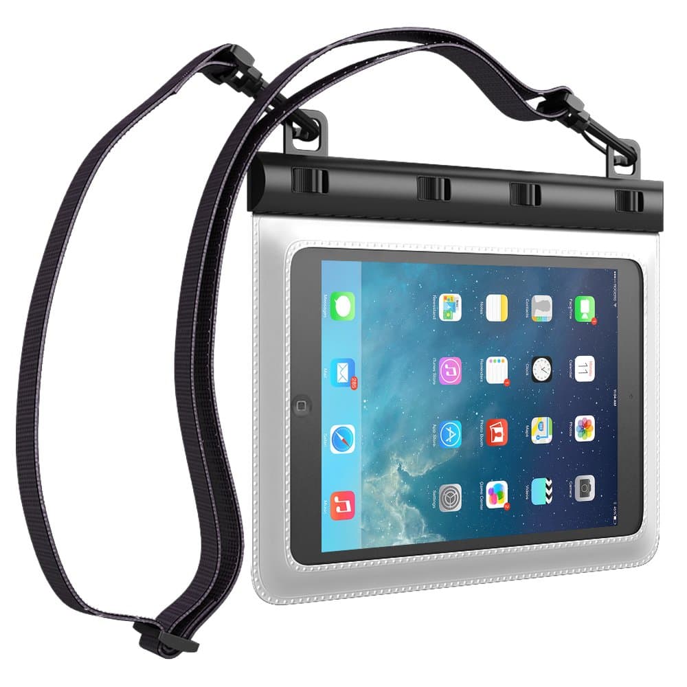 iPad Mini 3 Waterproof Case, Ultraproof Waterproof Pouch Case for iPad Mini / iPad Mini Retina / iPad Mini 3 [White] Ultrapouch Waterproof Bag Cover with Touch Responsive Front and Back Transparent Screen Protectors Windows [One Year Warranty] Fits Any Version of Apple iPad Mini / iPad Mini Retina Display / iPad Mini 2 / iPad Mini 3 (A.K.A IPX8 Certified Premium Protective Smartphone Life Waterproof Pouch / Credit Card Waterproof Bag / iPad Mini Case / iPad Mini Retina Cases / iPad Mini 3 Case)