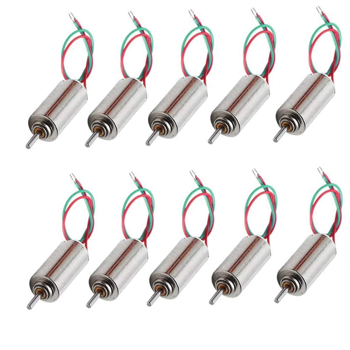 jing DC 1.5-3.7V 42000RPM Coreless Micro DC Motor 4mmx8mm for Airplane Model RC Toys - (10 Pcs)