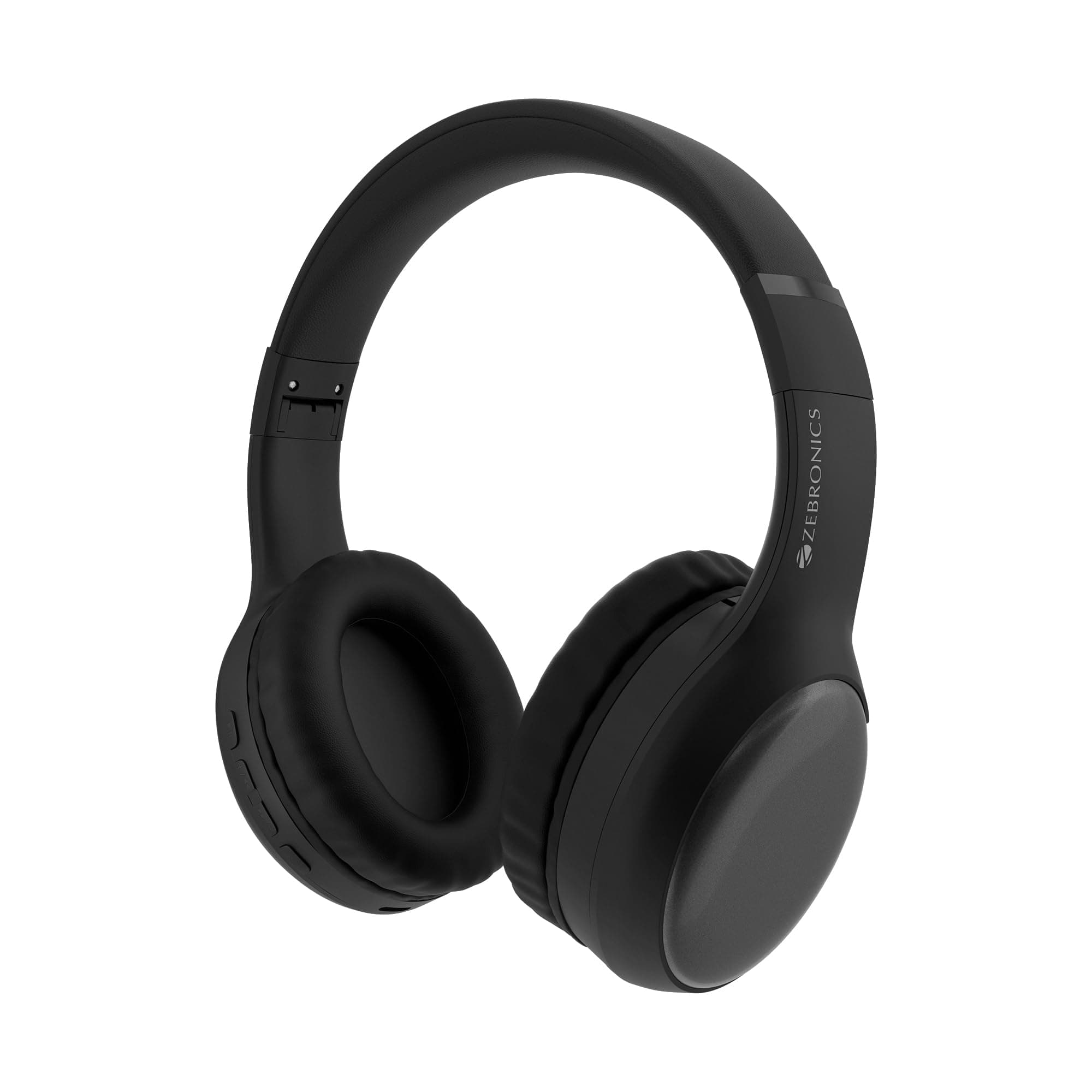 Thunder Max Bluetooth Over Ear Headphone with 120*Hrs Playback, 3 EQ Modes, 40mm Bass Driver, Fast Charging, Gaming Mode, Dual Pairing, BT v5.4, AUX, Metallic Finish (Black)
