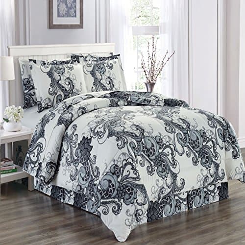 Plazatex Holly Microfiber Comforter Bed in A Bag Set King