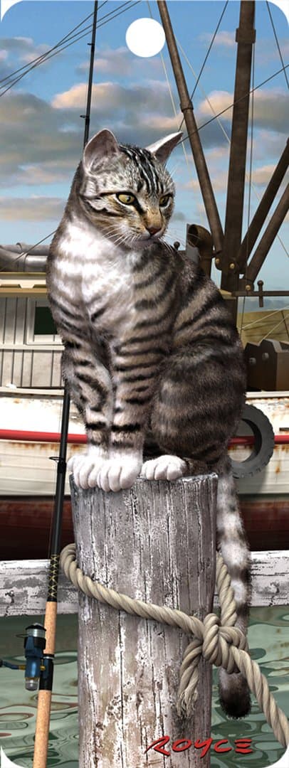 Artgame - Wharf Cat - 3D Bookmark