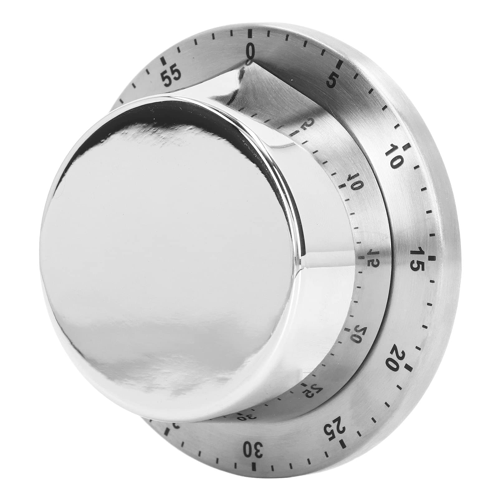 Wedinard Kitchen Mechanical Timer, Precise Clear Scale Chef Cooking Timer Clock 304 Stainless Steel for Cooking (White)