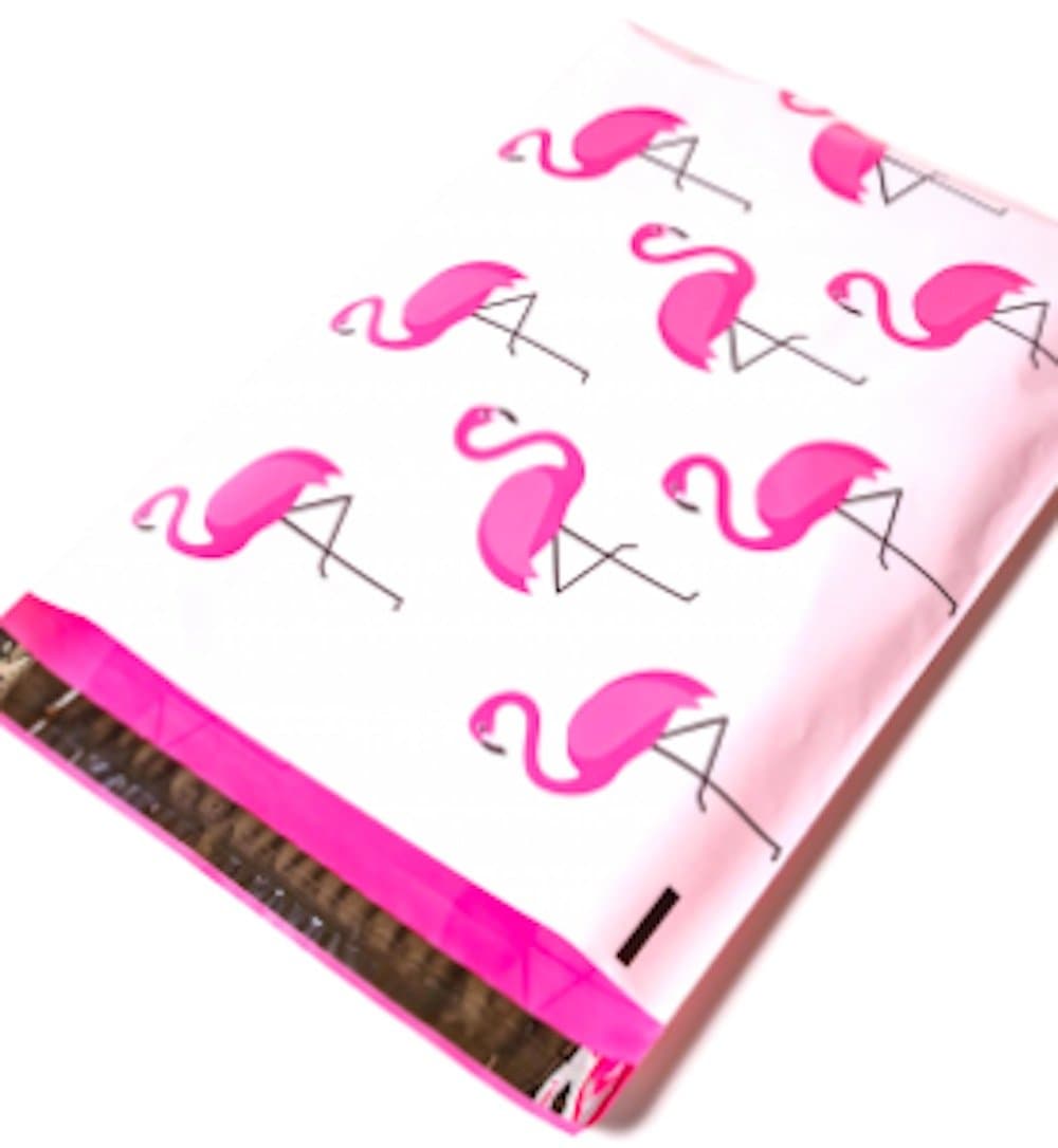 Flamingo Designer Poly Envelope Mailers 20 Pack 10x13"