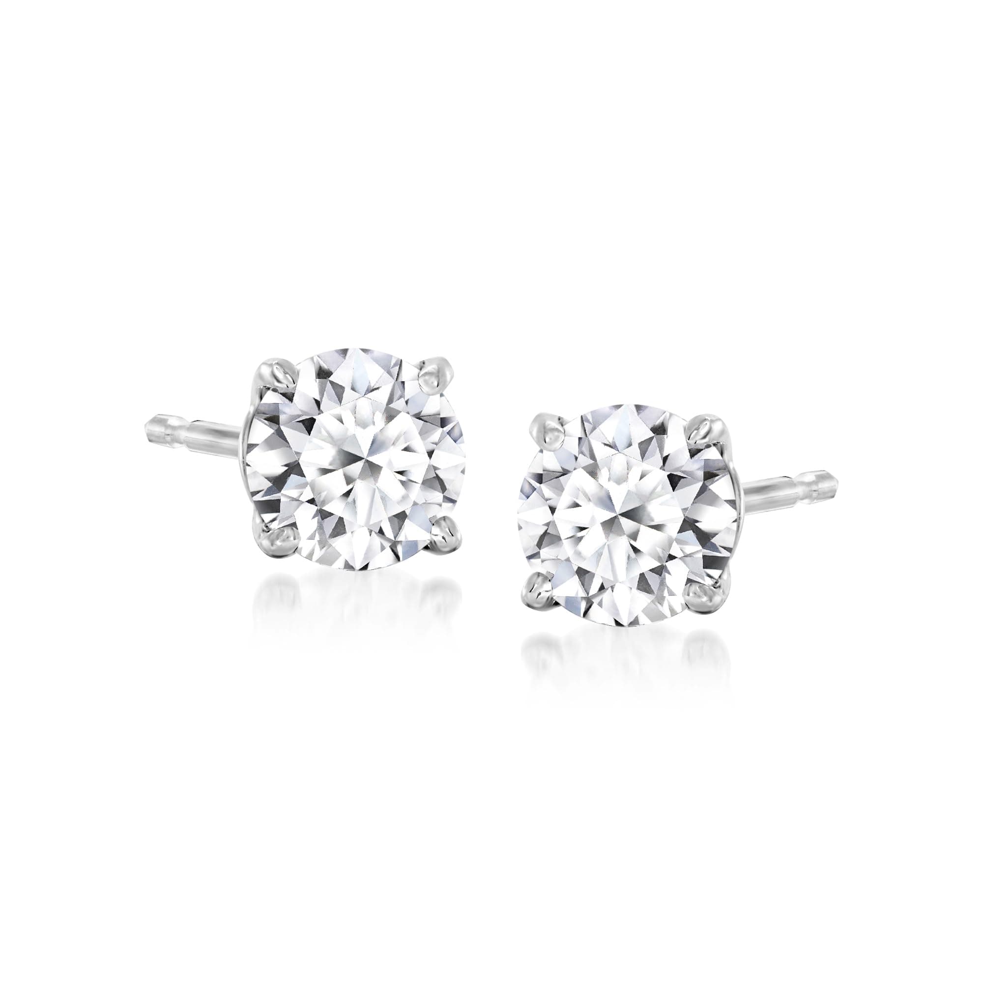 Ross-Simons0.75 ct. t.w. Lab-Grown Diamond Stud Earrings in Sterling Silver