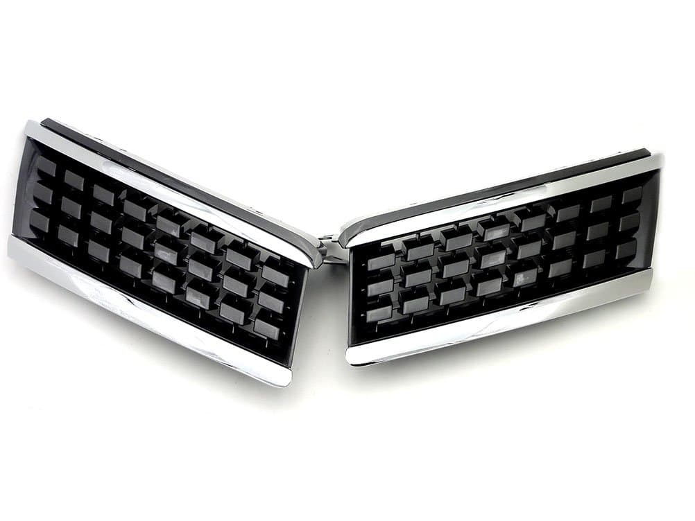 1 Pair Chrome Front LH + RH Bumper Bar Grille Inserts Generic fit for Nissan Tiida 2004-2011