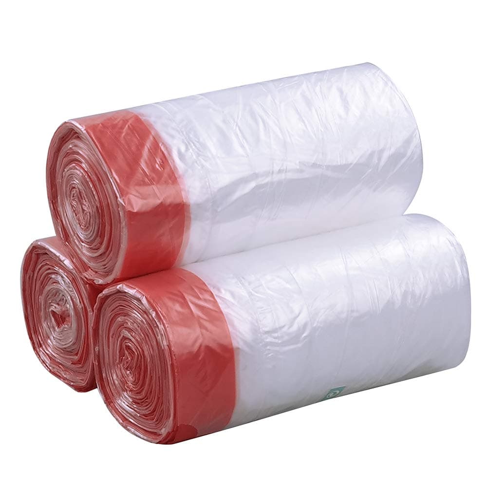 40L Drawstring Bin Liners, Clear Bin Bags, 108 Bags