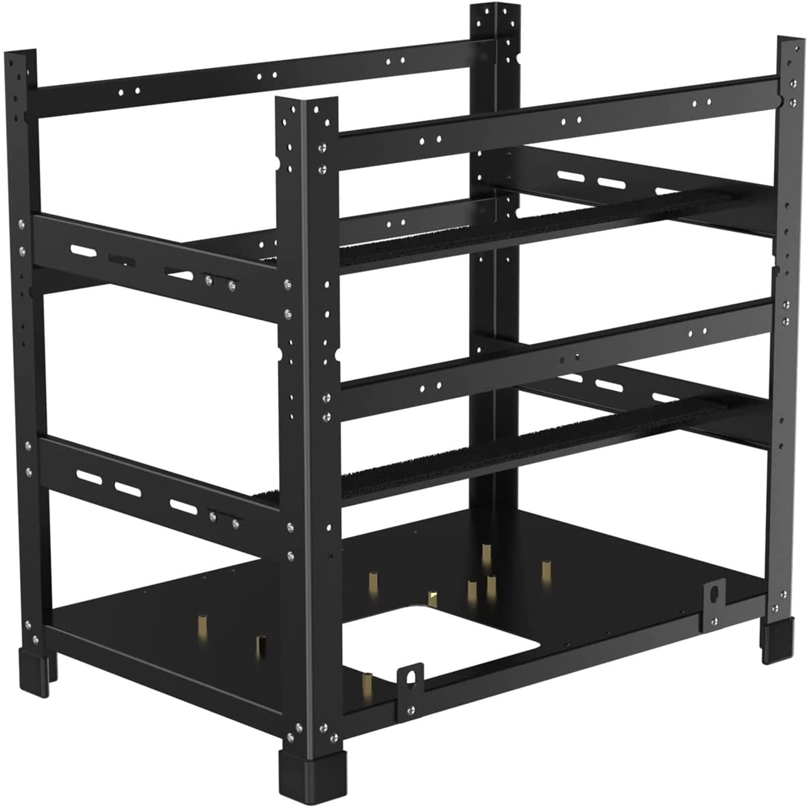 xianxia 12GPU Stackable Mining Rig Frame, Steel Open Air Mining Rig Case, Solid Miner Frame for Crypto Ethereum ETH RVN Ergo Miner Mining Case Rack Fits Dual Power ATX Motherboard