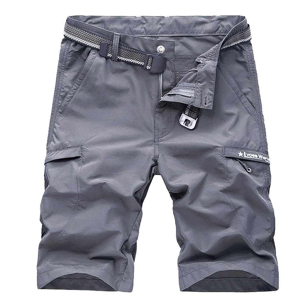 Work Shorts Men's Utility Ripstop Nylon Elastic Cargo Work Short Cycle Lesuire Golf Water Resistant