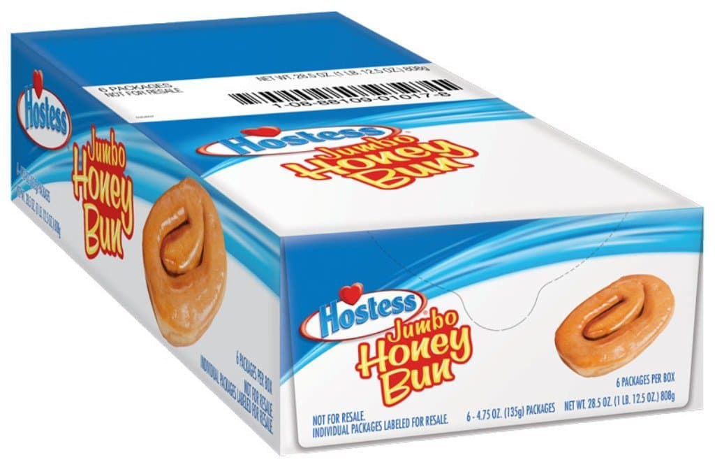 Jumbo Honey Bun, 4.75 Ounce , 6 Count