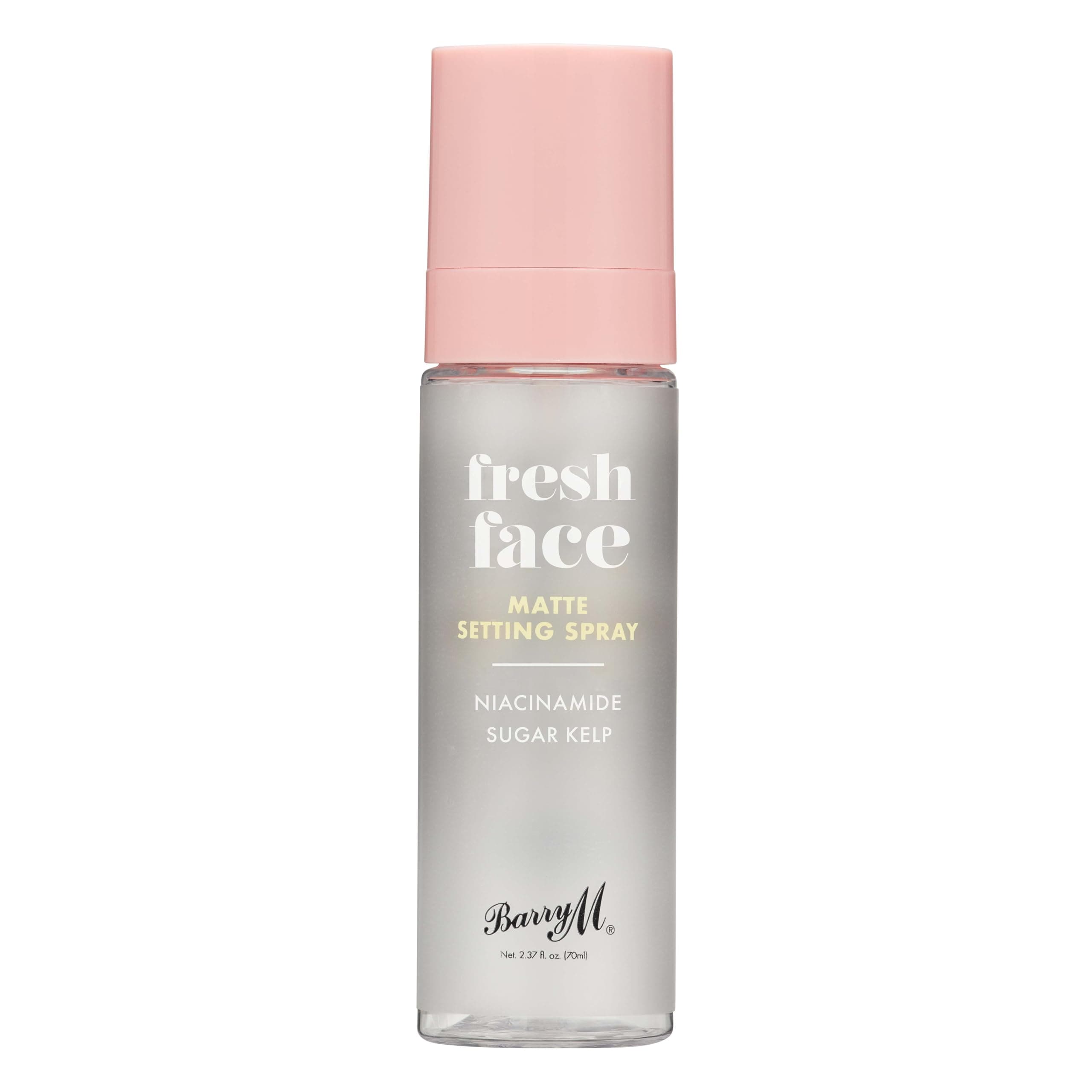 Fresh Face Matte Finish Setting Spray, Long-lasting, Formulated with Mattifying Sugar Kelp Extract and Hydrating Niacinamide Clear