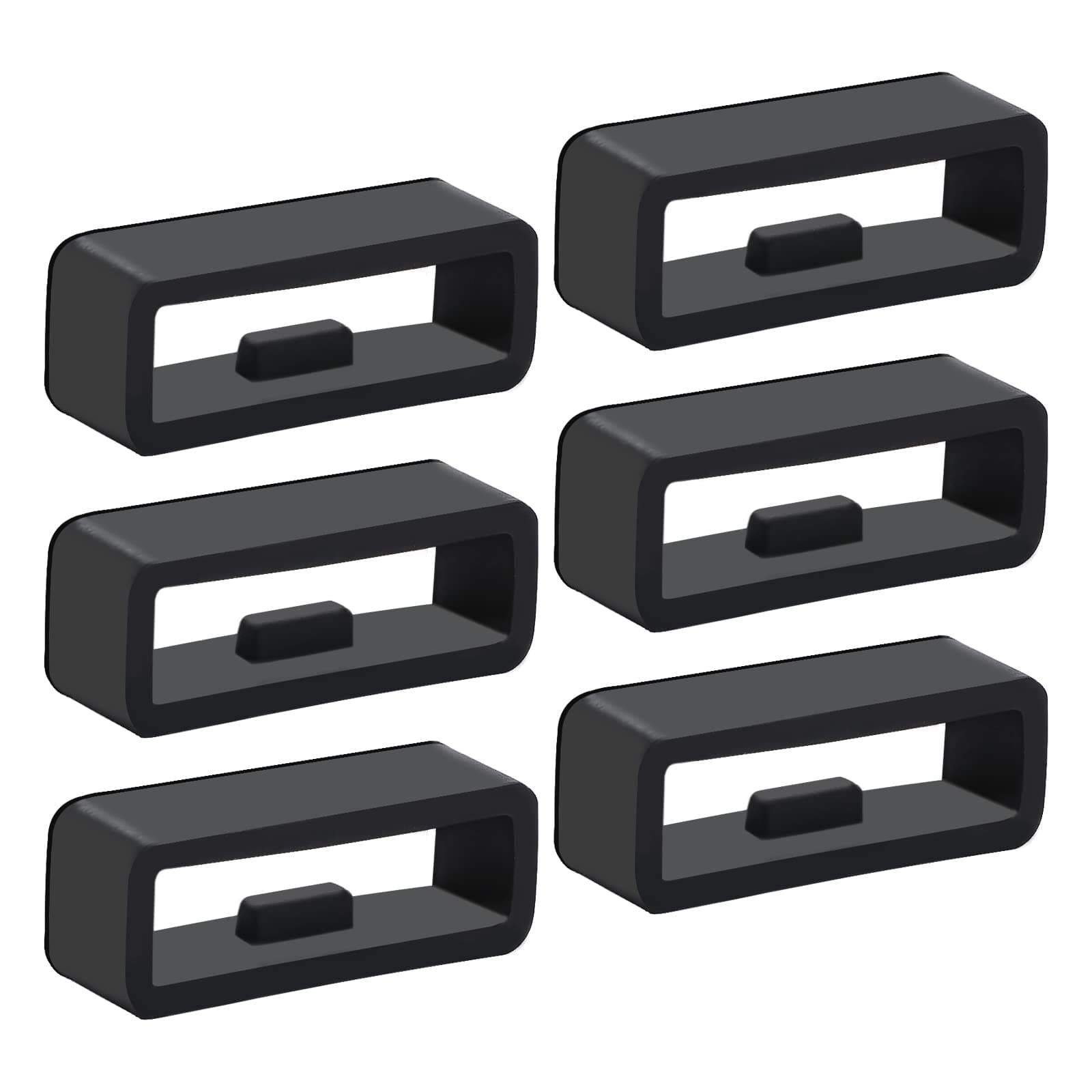 6 Pcs Watch Band Loops, Silicone Watch Strap Holder Loop Watch Strap Loops Watch Strap Keeper Silicone Replacement Watch Band Loop for Smart Sport Watches Rubber Replacement Watch Band Strap Loops