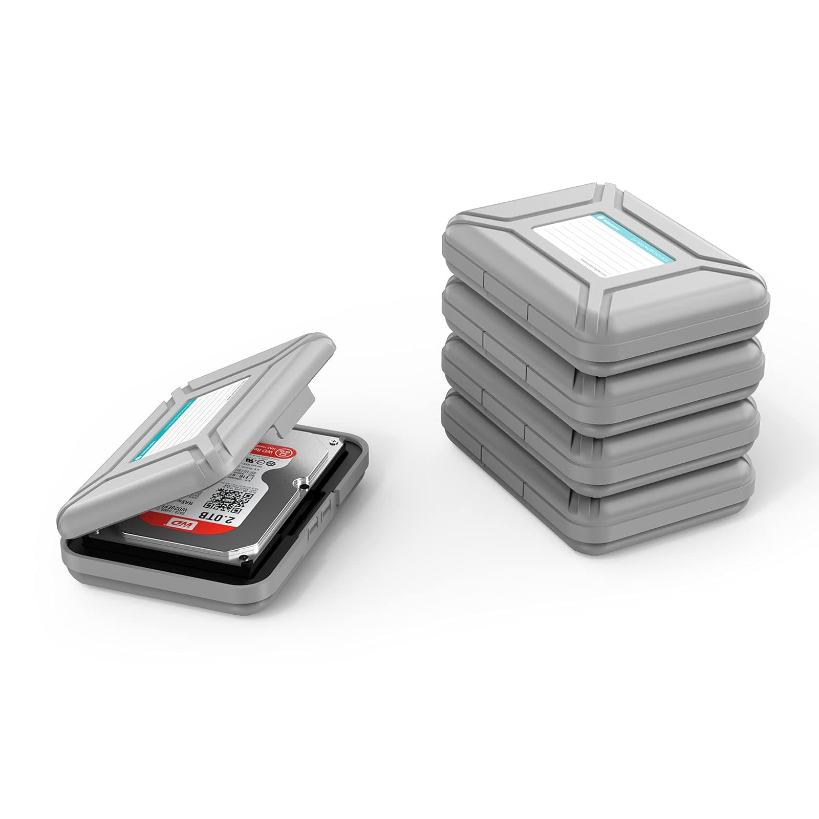 Yottamaster Hard Drive Protective Case 3.5 inch HDD Case Storage Box Dust-proof Anti-static and Shockproof Case [B4-5]