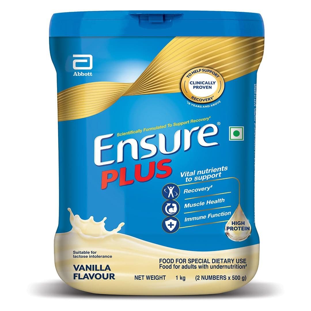 Ensure Plus Powder - 1 Kg (Vanilla), Blue
