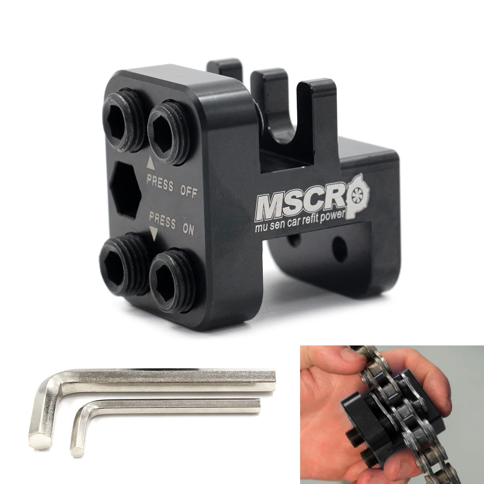 MSCPR Master Link Press Tool for Drag Specialties Motorcycle 520 525 530 with Allen wrench