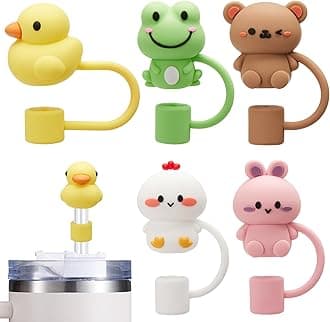 5PCS Animal Straw Cover Cap for Stanley Cup