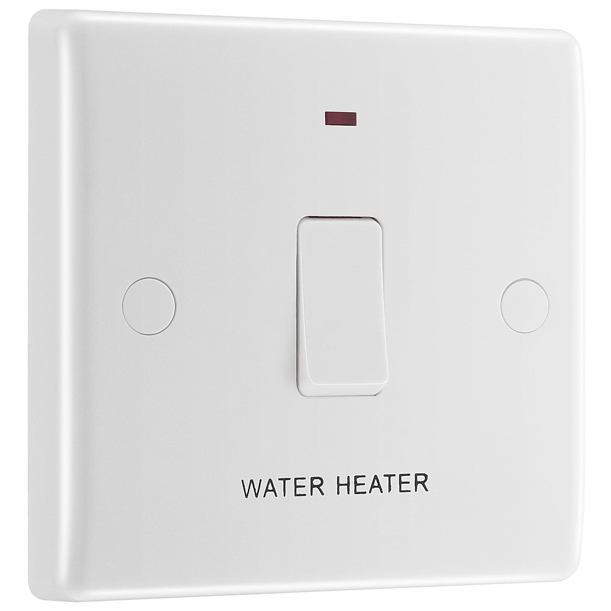 20 Amp DP Switch Water Heater c/w Neon & Flex Outlet - Nexus - White