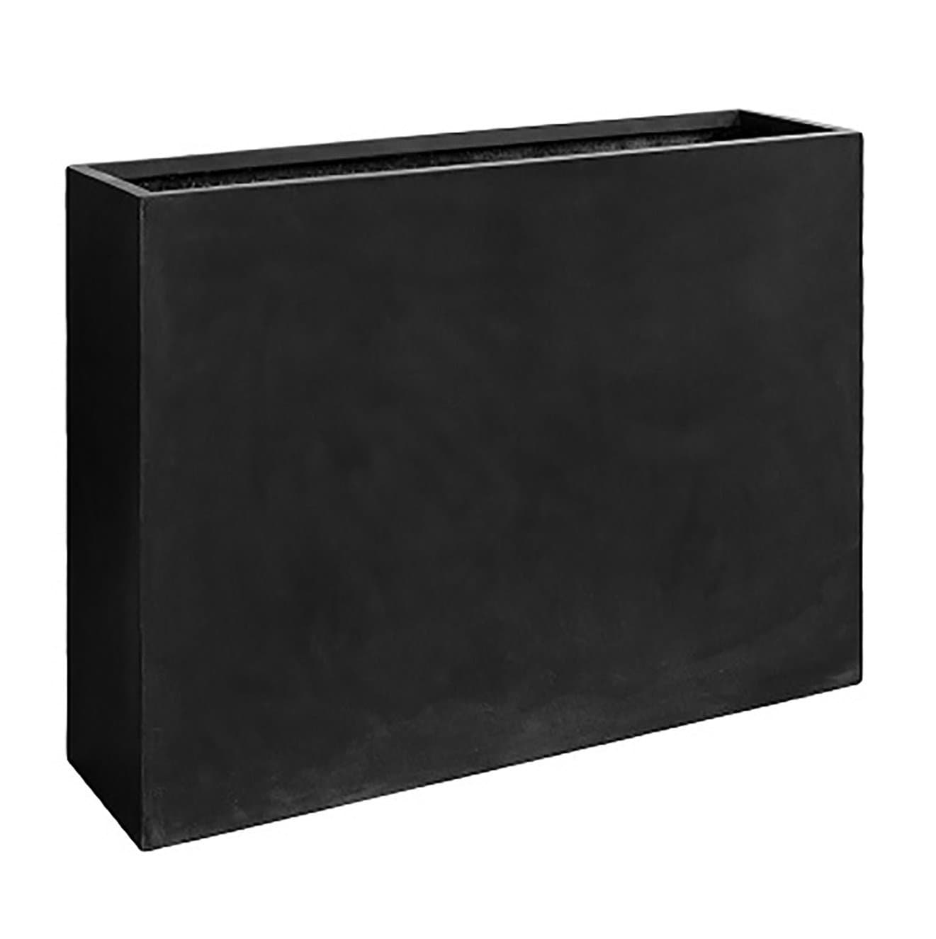 Black Rectangular Planter Indoor Outdoor - Elegant Modern Jort Planter Flower Pot – 35”H x 13”W x 48.5”L - Flower Planters