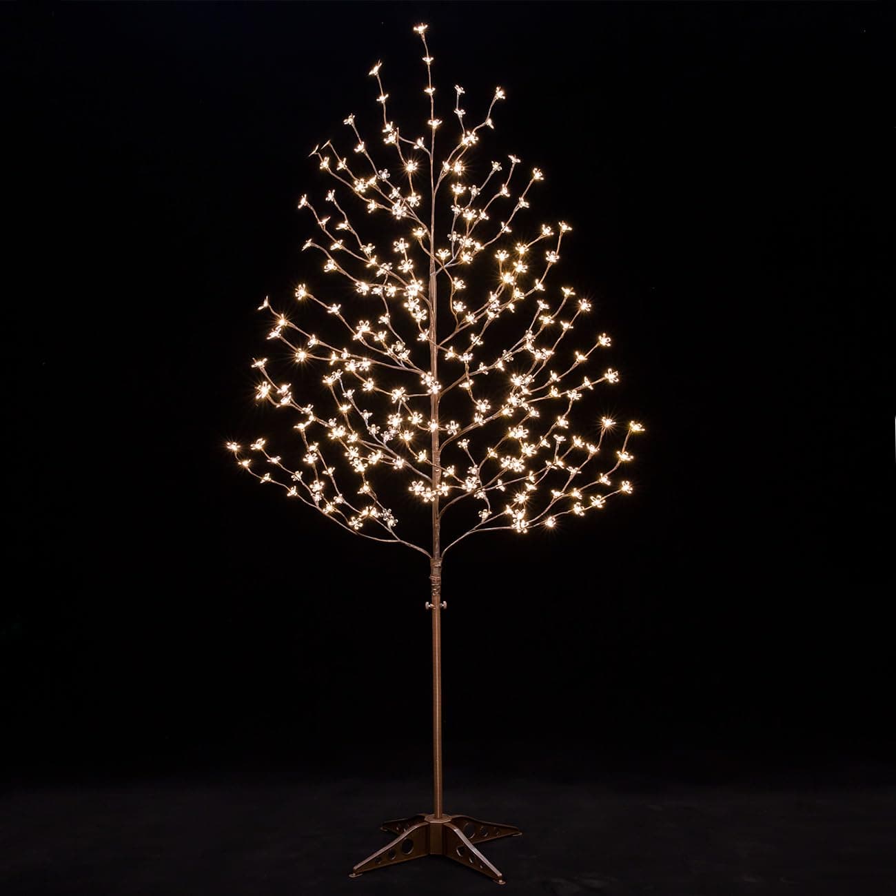 6ft Lighted Cherry Blossom Tree with 240 Warm White LED Lights for Holiday Decor - Dimmable, UL Certified, Waterproof - Ideal for Indoor and Outdoor Decoration