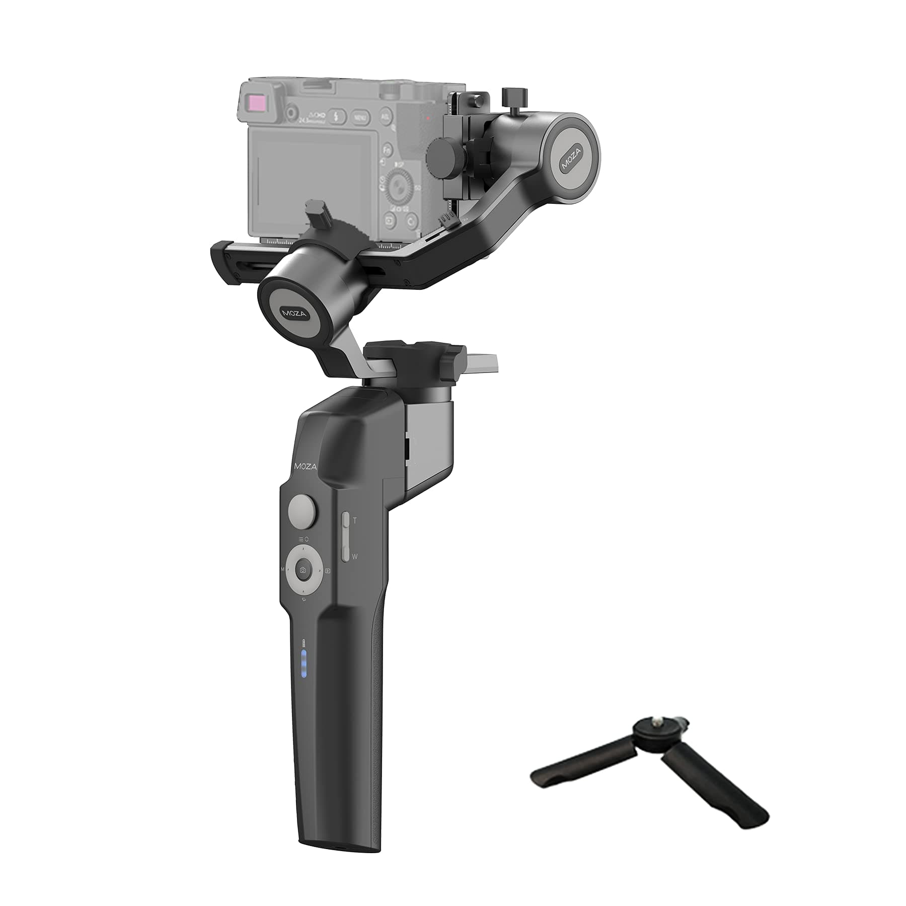 MOZAMINI P Handheld Stabilizer Gimbal 3 Axis Stabilizer for Smartphones, Action Cameras, Compact Cameras, and Light mirrorless Cameras