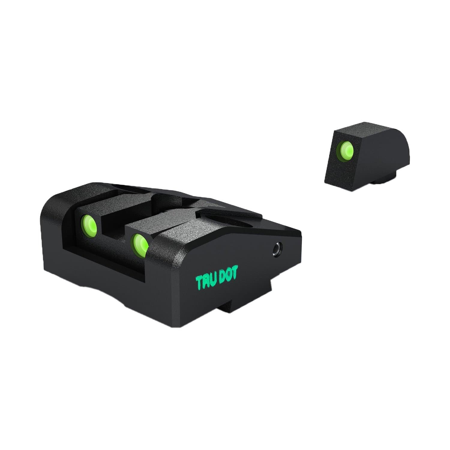 MeprolightAdjustable AD-COM Night tritium Sights Compatible with All Glock Models Green tritium dots Glow on Sight self Illuminated Meprolight Fixed Metal Sights