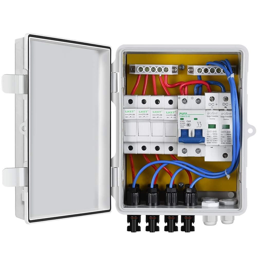 ECO-Deserved PV Combiner Alignment Box 10A Current Breaker 4 String Lightning Protection IP65