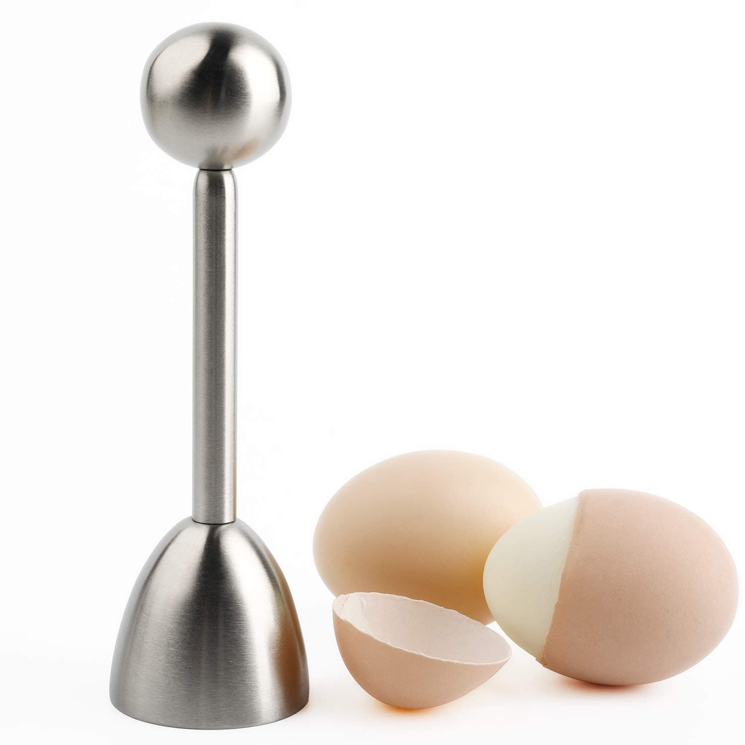 Soft Hard Boiled Egg Cracker Topper Stainless Steel Shell Separator Remover Eggs Cutter