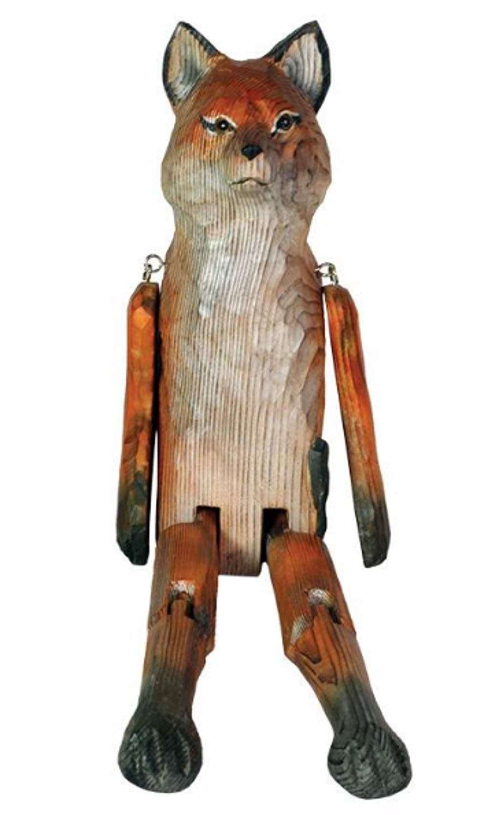 Whittled Woodland Fox Shelf Sitter