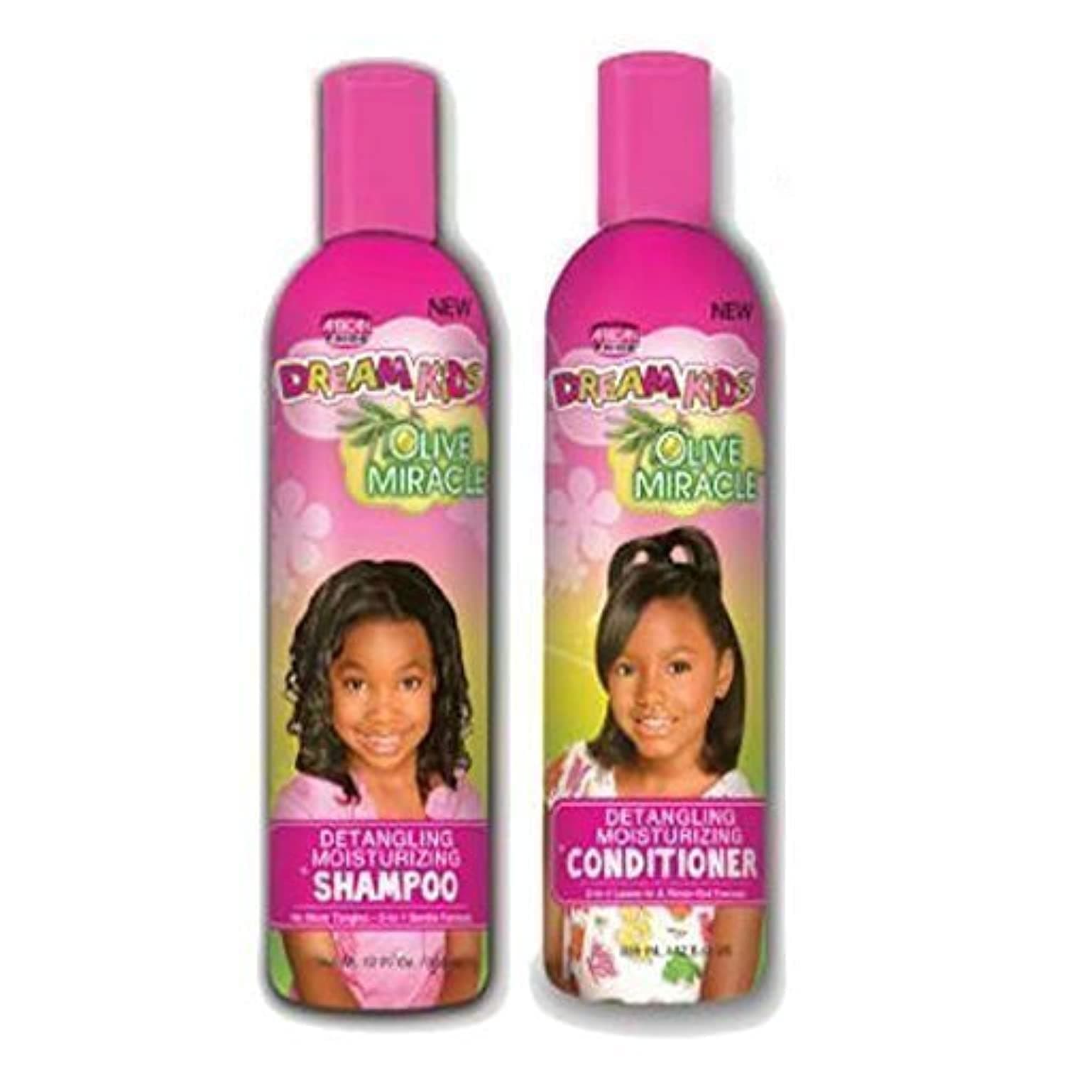 Dream Kids Olive Miracle Detangling Shampoo and Conditioner Combo Set by African Pride