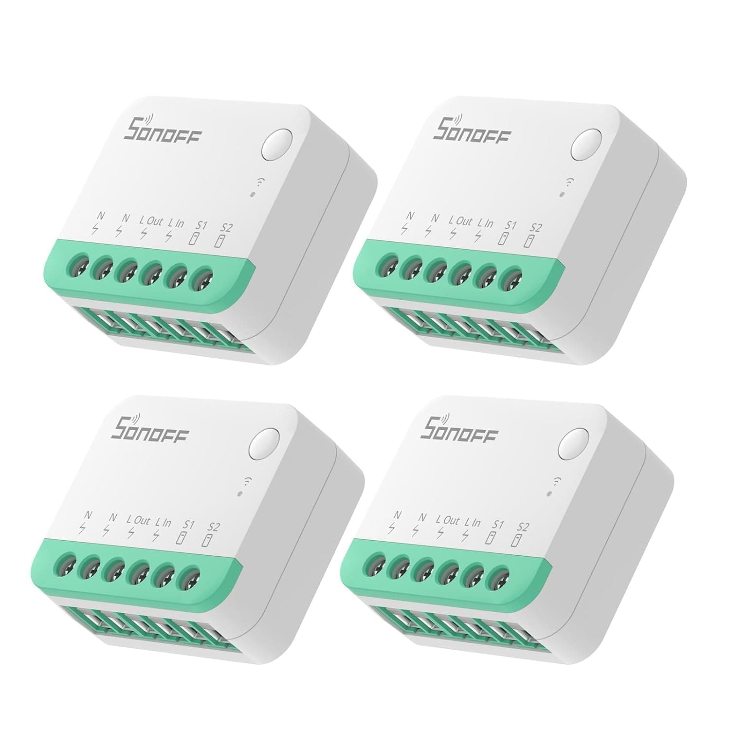 Matter Smart Switch Wi-Fi Smart Switch, Neutral and Live Wires Required, Remote Control Smart Scheduled Switch Works With Alexa And Google Home, 10A 2400W, 4PCS