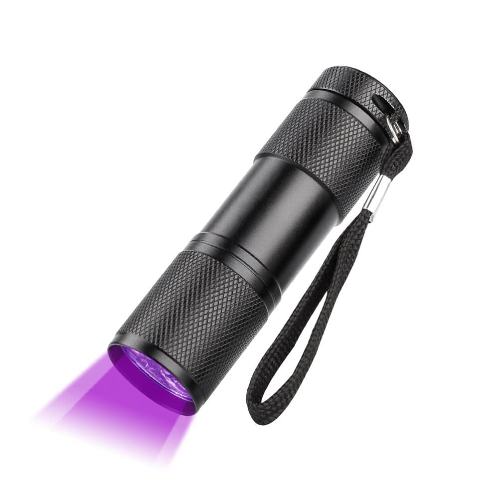 UV LED Flashlight UV Torch,Tuipong Ultraviolet Torch Black Light Flashlight 9 Led Lights UV Dogs/Cats Urine Detector (Batteries not Included)