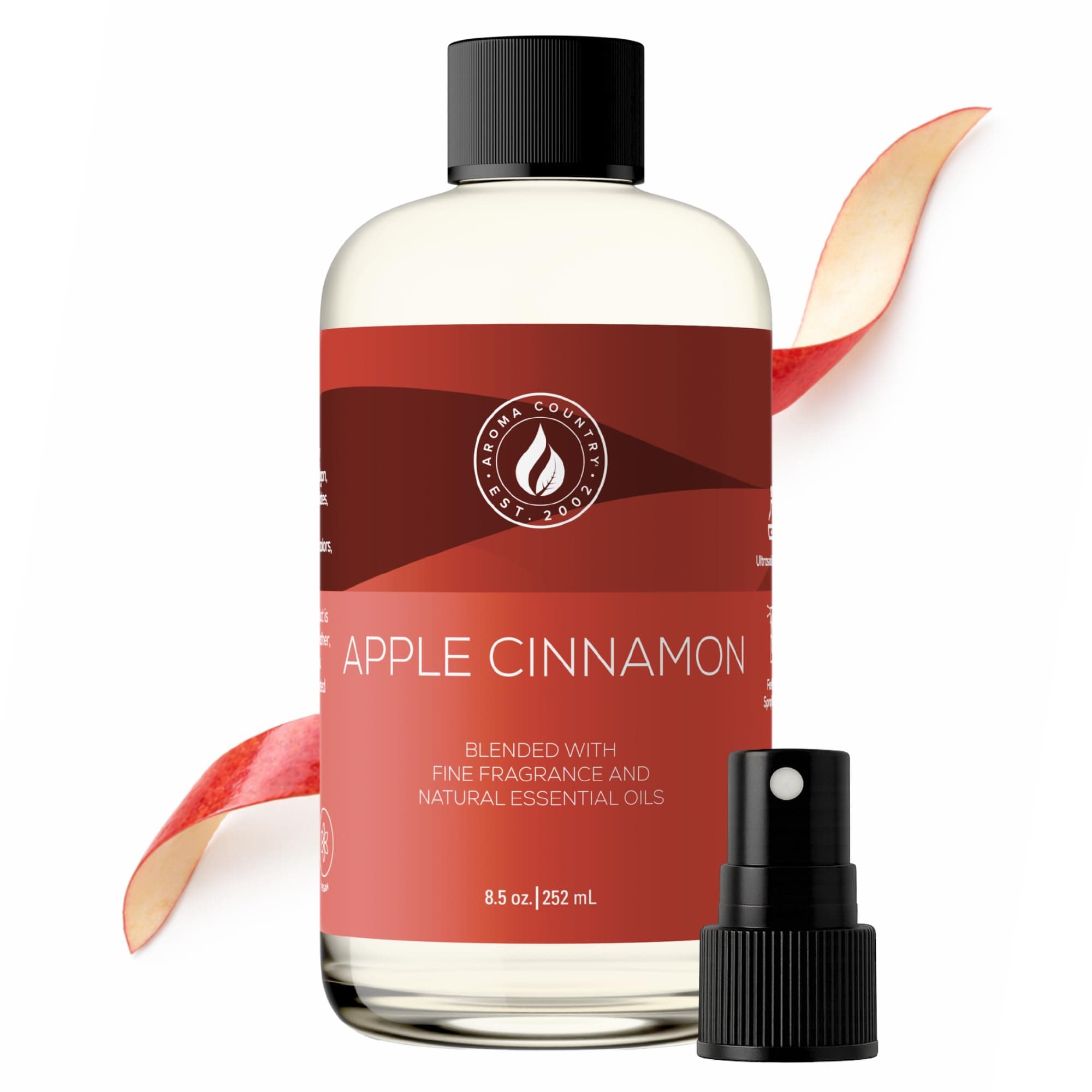 - Apple Cinnamon Diffuser Oil - Luxury Essential Oils for Diffuser Refill & Air Freshener Room Spray - Long-Lasting & Natural Home Fragrance, Apple Cinnamon Scented Oil (8.5 Fl. oz)