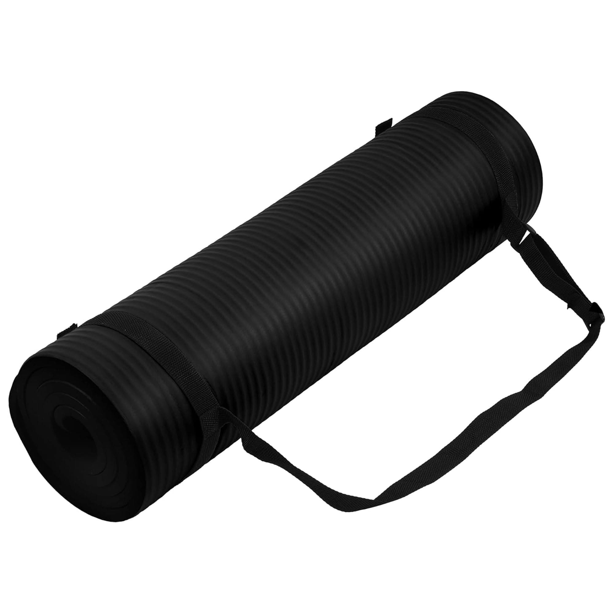 Fitvids Yoga Mat, 1/2-Inch Extra Thick High Density Exercise Mat, Anti-Tear Exercise Yoga Mat with Carrying Strap, Suitable for Various Yoga Exercises