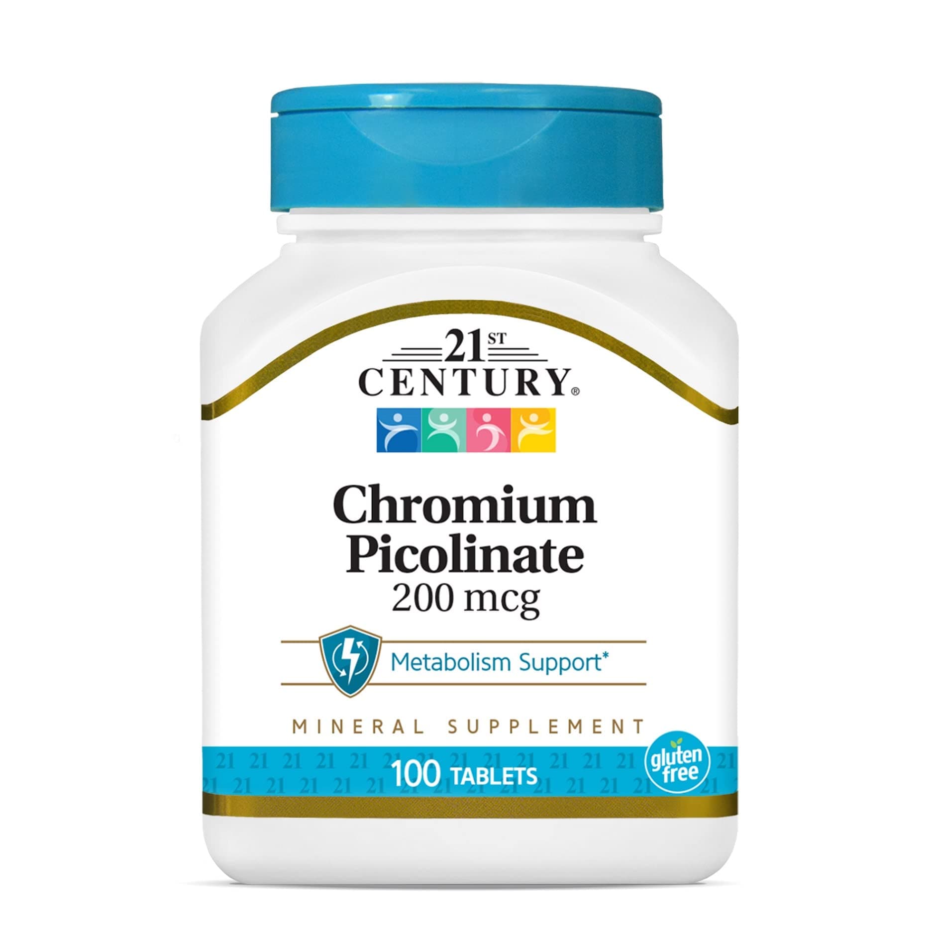 21st Century Chromium Picolinate 200 Mcg, 100 Tablets