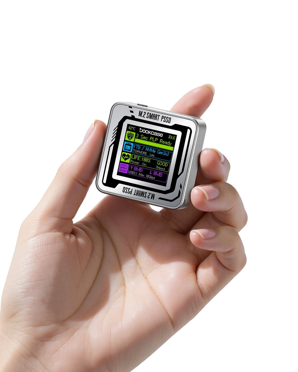 DOCKCASE Pocket M.2 2230 NVMe SSD Enclosure,Support 3s PLP Prevents Write Data Loss,USB 3.2 Gen 2 Type-C (10 Gbps), fits NVMe PCIe, Exclusive to Size 2230,Support M-Key B+M Key UASP…