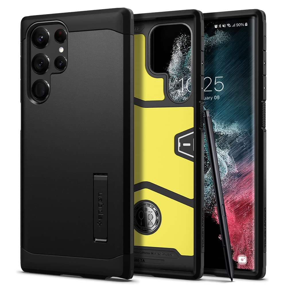Spigen Tough Armor Case [Extreme Protection Tech] Designed for Samsung S22 Ultra (2022) - Black