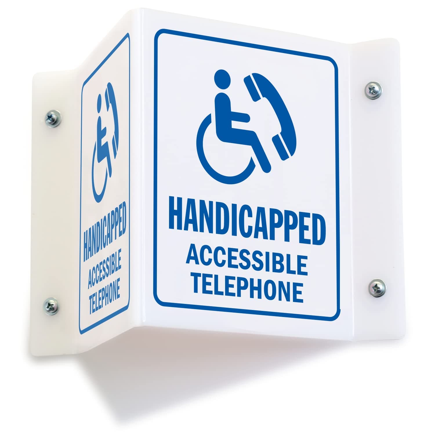 Projecting V-Sign : Handicapped Accessible, PVC Water Proof Sticker Fixed on SunBoard