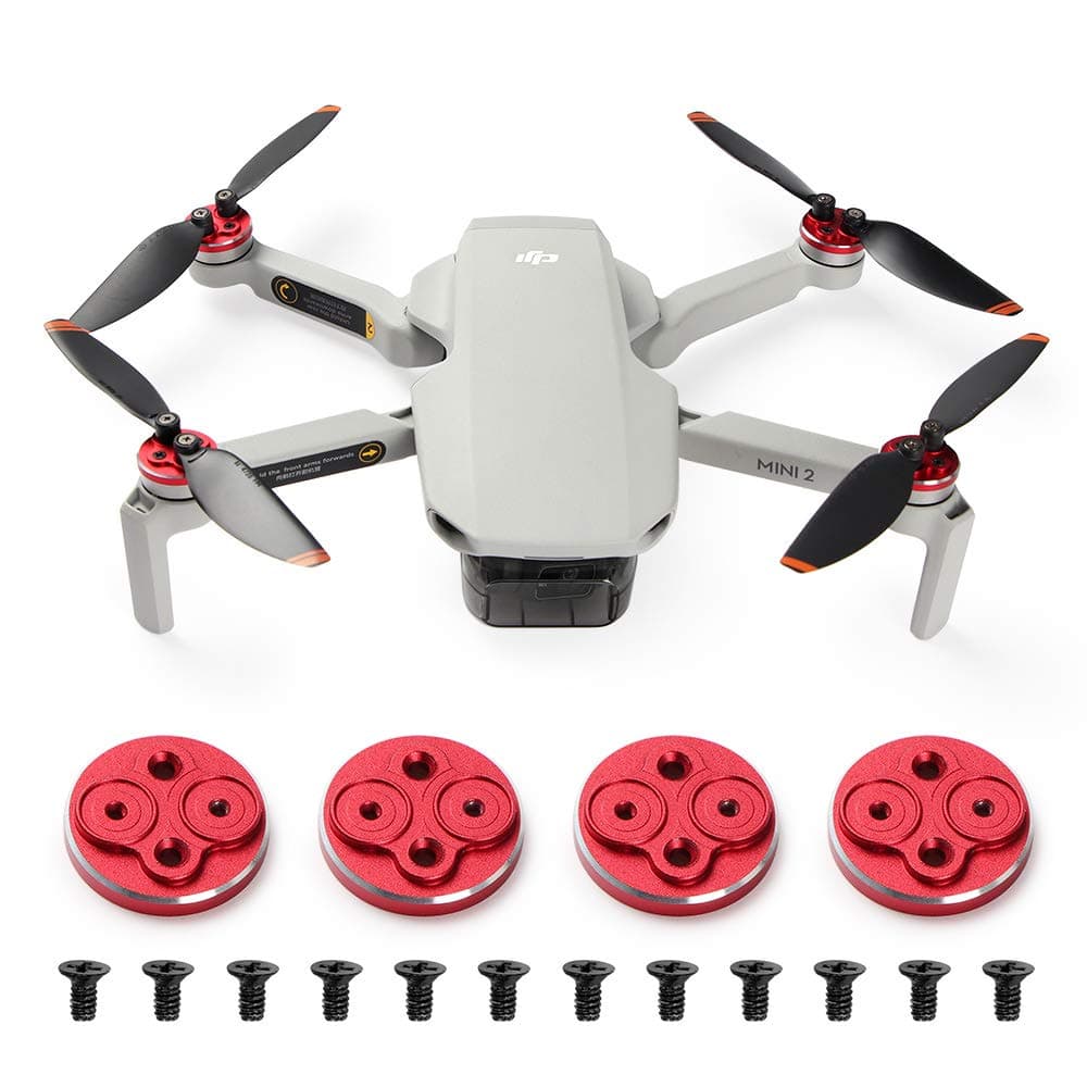 4PCS Mini 2 Motor Cover Cap Protector for DJI Mini 2/Mini SE Accessories Waterproof Dustproof Aluminium Motor Cap (mini 2 Red)