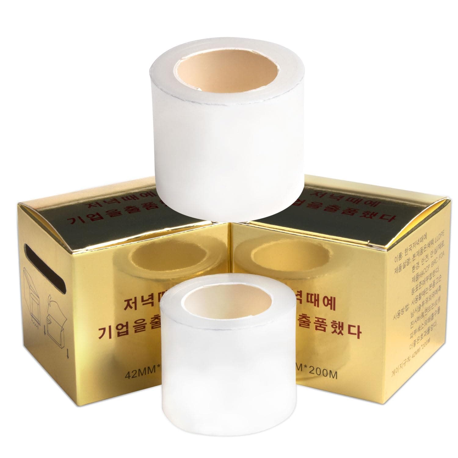 fenshine 2 Packs Preservative Film Disposable Eyebrow Plastic Wrap with Microblading For Professional Eyebrow Lips Permanent Make Up Supplies Wrap Cover Tape Roll