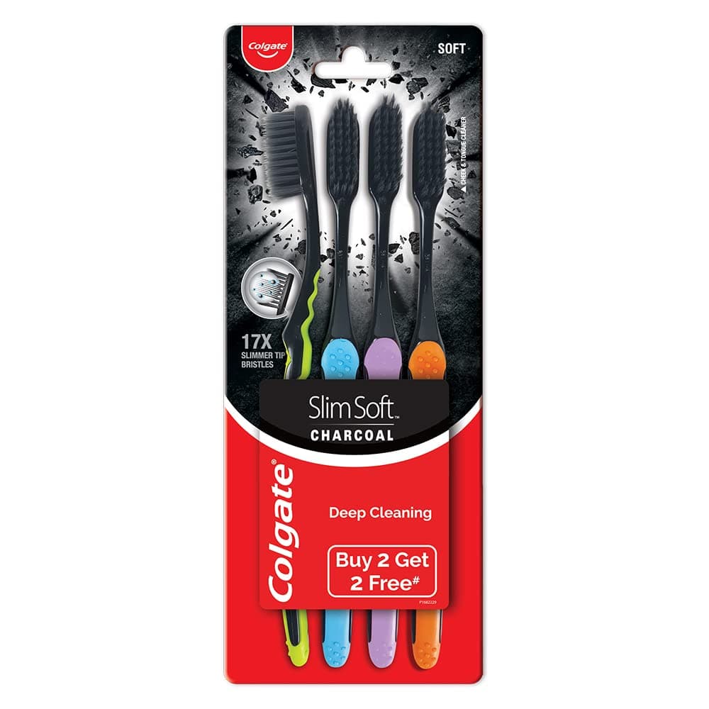 Slim Soft Charcoal - Pack of 4